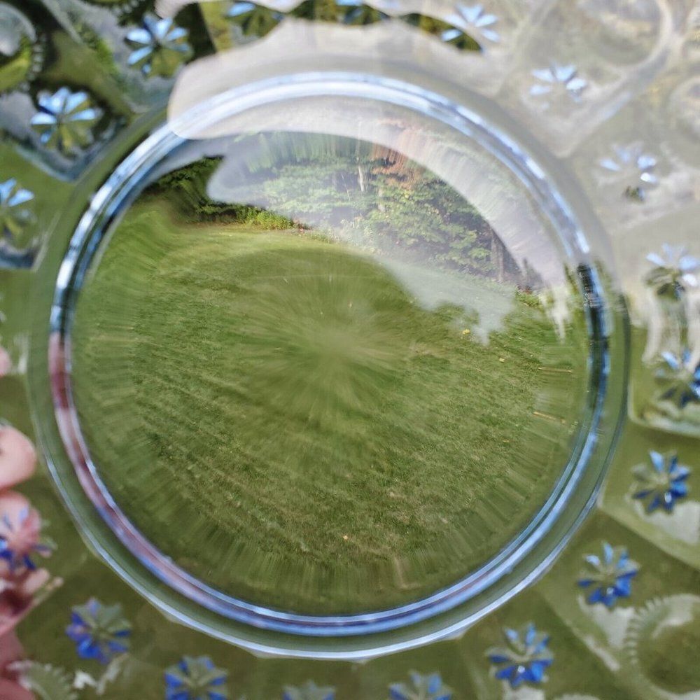 Fenton Priscilla Light Blue Glass Plate Vintage Glassware Dessert Lunch Plate - Picture 10 of 12